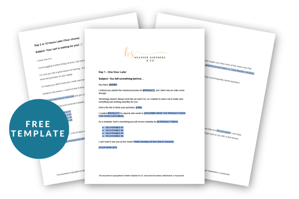 abandoned cart template